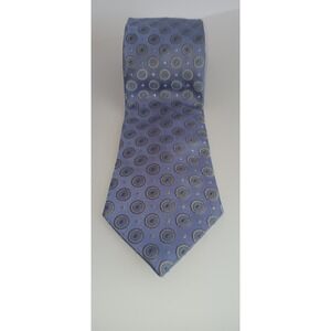City of London Mens Tie Necktie Silk‎ Blue Dots Grandpacore Old Money Luxury